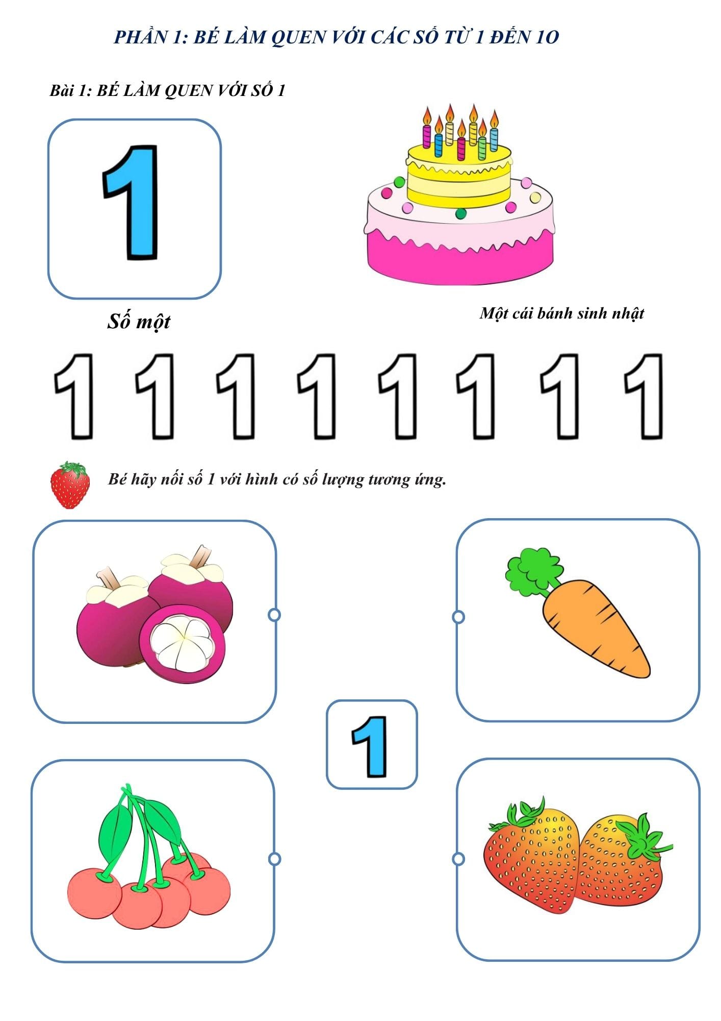 Mẫu bài tập toán cho bé